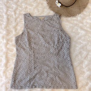 Banana Republic Lace Tank Grey Gray XL